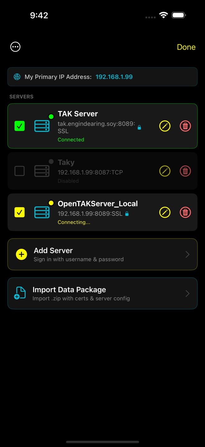 Multi-Server Connectivity
